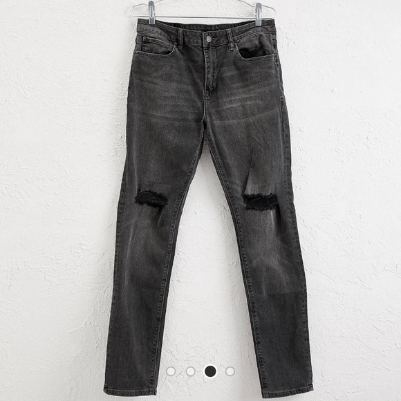 Men Skinny Jeans in vintage washed in black - Picture 3 of 4